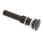 Stainless Steel Bathroom Sink Drain Rustproof Anti Clog Pop Up Drain Stopper Matte Black