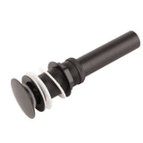 Stainless Steel Bathroom Sink Drain Rustproof Anti Clog Pop Up Drain Stopper Matte Black