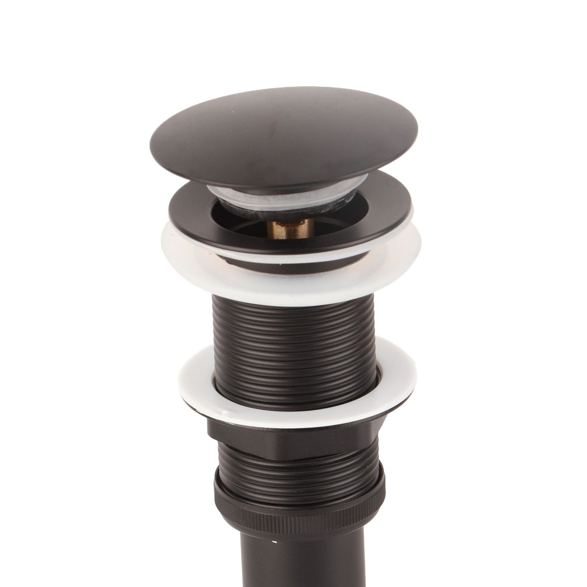 Stainless Steel Bathroom Sink Drain Rustproof Anti Clog Pop Up Drain Stopper Matte Black