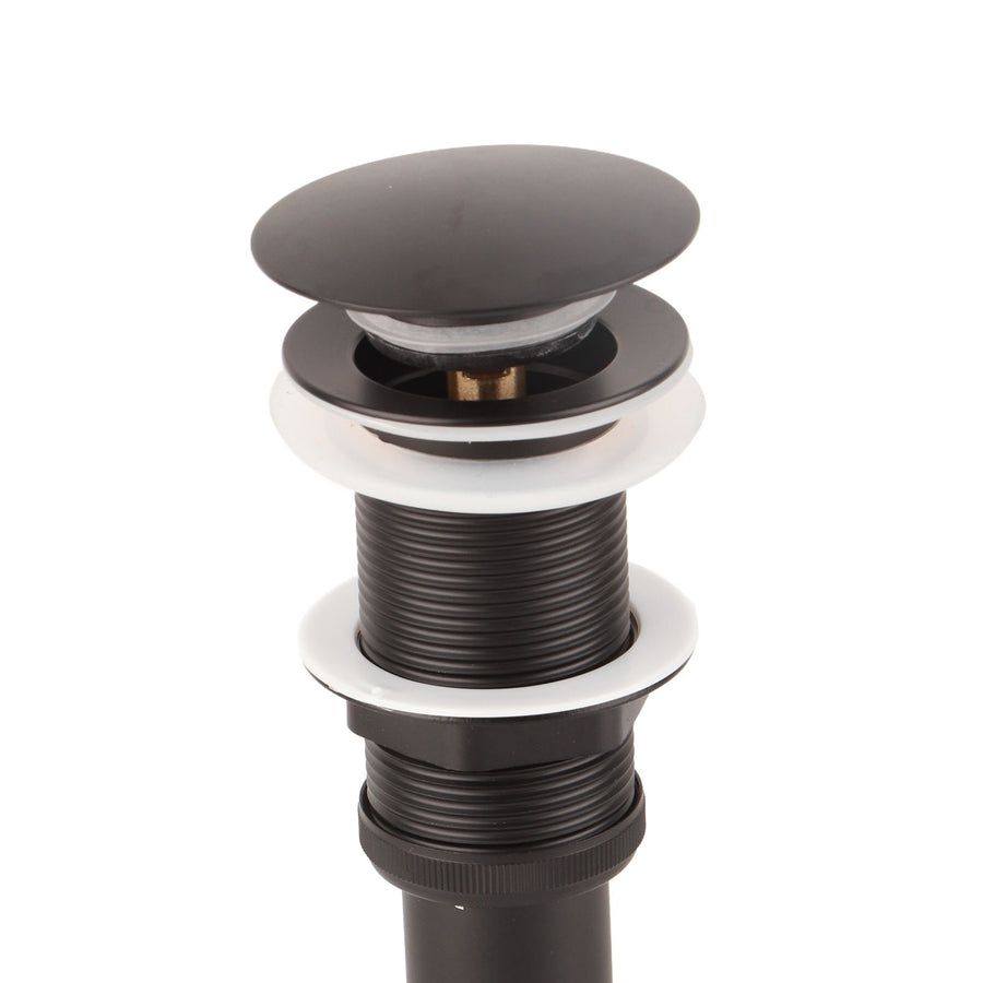 Stainless Steel Bathroom Sink Drain Rustproof Anti Clog Pop Up Drain Stopper Matte Black