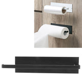 Paper Towel Holder Elegant Simple Heavy Duty Self Adhesive Paper Towel Roll Rack for Kitchen Bathroom Cabinets Black