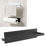 Paper Towel Holder Elegant Simple Heavy Duty Self Adhesive Paper Towel Roll Rack for Kitchen Bathroom Cabinets Black - Extra Image