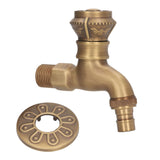 Antique Brass Faucet Bathroom Sink Faucet Cold Hot Water Tap Home Decoration for Basin - Side View