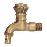 Antique Brass Faucet Bathroom Sink Faucet Cold Hot Water Tap Home Decoration for Basin - Low Angle