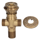Angle Valve European Antique Style Cold Hot Water Faucet Turn Angle Water Stop Valve for Kitchen Bathroom - Front View