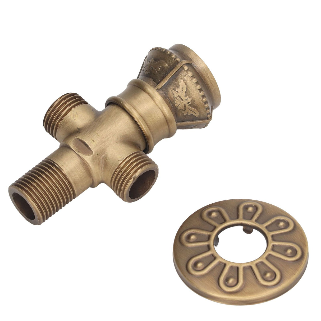 Angle Valve European Antique Style Cold Hot Water Faucet Turn Angle Water Stop Valve for Kitchen Bathroom