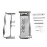 15.7in Bathroom Shelf Wall Mounted 201 Stainless Steel Waterproof Corrosion Prevention Towel Rack with Hooks for Shower