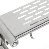 15.7in Bathroom Shelf Wall Mounted 201 Stainless Steel Waterproof Corrosion Prevention Towel Rack with Hooks for Shower