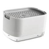 Soap Dispenser with Sponge Holder PP PET Press Type Soap Box for Cloth Dish Kitchen Cleaning White