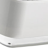 Soap Dispenser with Sponge Holder PP PET Press Type Soap Box for Cloth Dish Kitchen Cleaning White