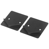 2Pcs Shower Curtain Rod Holder Square End Wall Mount Retainer Bathroom Accessories Black