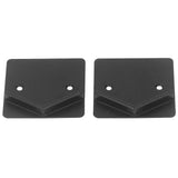 2Pcs Shower Curtain Rod Holder Square End Wall Mount Retainer Bathroom Accessories Black - 45-Degree Angle