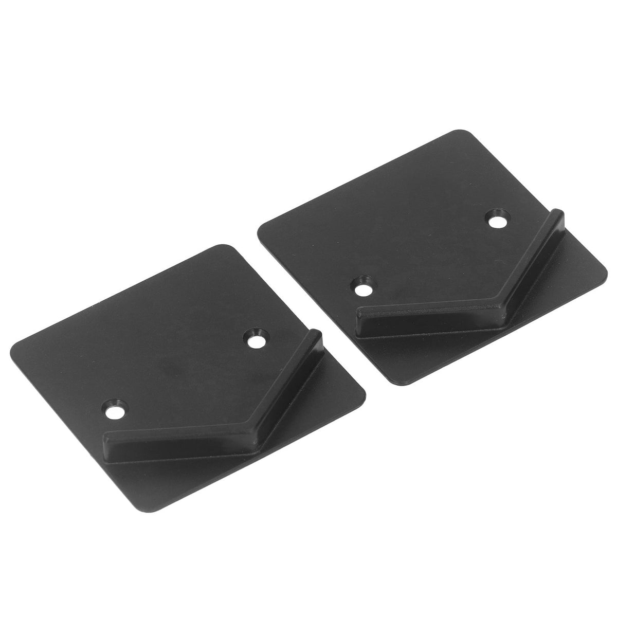 2Pcs Shower Curtain Rod Holder Square End Wall Mount Retainer Bathroom Accessories Black