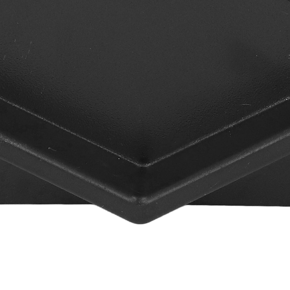 2Pcs Shower Curtain Rod Holder Square End Wall Mount Retainer Bathroom Accessories Black