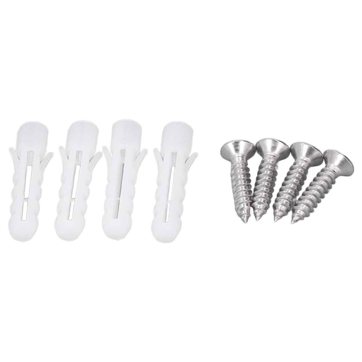 2Pcs Shower Curtain Rod Holder Square End Wall Mount Retainer Bathroom Accessories Black