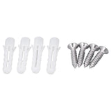 2Pcs Shower Curtain Rod Holder Square End Wall Mount Retainer Bathroom Accessories Black