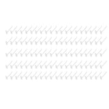 50pcs Slatwall Hooks Slot Plate Hook Slotted Plate Single Wire Hooks for Retail Display 15cm 3.3mm Diameter Silver