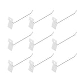 50pcs Slatwall Hooks Slot Plate Hook Slotted Plate Single Wire Hooks for Retail Display 15cm 3.3mm Diameter Silver - Front View