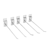 50pcs Slatwall Hooks Slot Plate Hook Slotted Plate Single Wire Hooks for Retail Display 15cm 3.3mm Diameter Silver