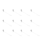 50pcs Slatwall Hooks Slot Plate Hook Slotted Plate Single Wire Hooks for Retail Display 15cm 3.3mm Diameter Silver