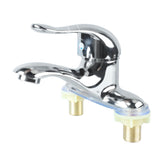 Bathroom Sink Faucet Zinc Alloy 2 Hole Single Handle Hot and Cold Water Mixer Tap for Home Hotel