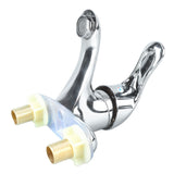 Bathroom Sink Faucet Zinc Alloy 2 Hole Single Handle Hot and Cold Water Mixer Tap for Home Hotel - Top-Down View