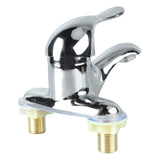 Bathroom Sink Faucet Zinc Alloy 2 Hole Single Handle Hot and Cold Water Mixer Tap for Home Hotel - 45-Degree Angle