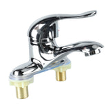 Bathroom Sink Faucet Zinc Alloy 2 Hole Single Handle Hot and Cold Water Mixer Tap for Home Hotel - Low Angle