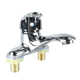 Bathroom Sink Faucet Zinc Alloy 2 Hole Single Handle Hot and Cold Water Mixer Tap for Home Hotel - Extra Image