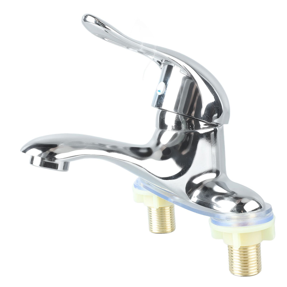 Bathroom Sink Faucet Zinc Alloy 2 Hole Single Handle Hot and Cold Water Mixer Tap for Home Hotel