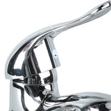 Bathroom Sink Faucet Zinc Alloy 2 Hole Single Handle Hot and Cold Water Mixer Tap for Home Hotel - Extra Image