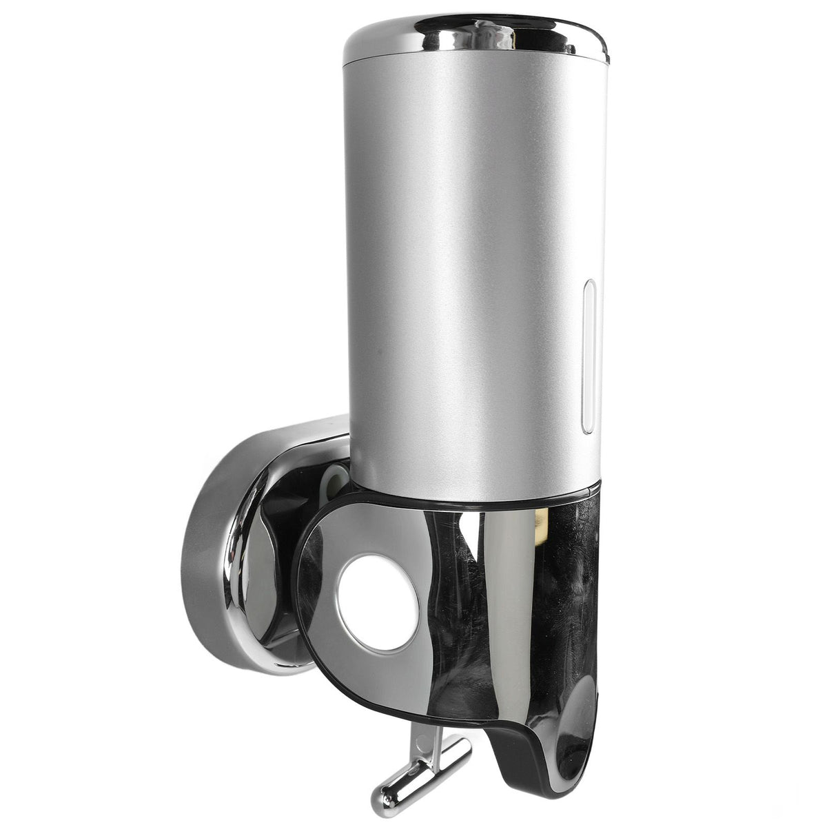 Wall Mounted Soap Dispenser Silver ABS Conditioner Body Wash Dispenser 500ml Soap Liquid Holder for Hotels Restaurants Home