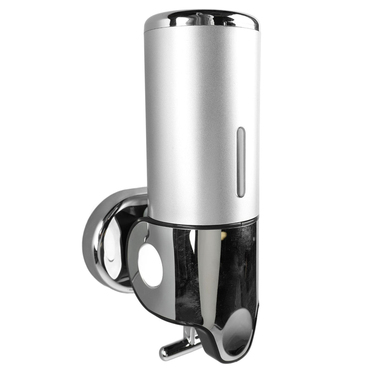 Wall Mounted Soap Dispenser Silver ABS Conditioner Body Wash Dispenser 500ml Soap Liquid Holder for Hotels Restaurants Home