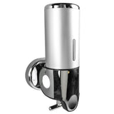 Wall Mounted Soap Dispenser Silver ABS Conditioner Body Wash Dispenser 500ml Soap Liquid Holder for Hotels Restaurants Home - Side View