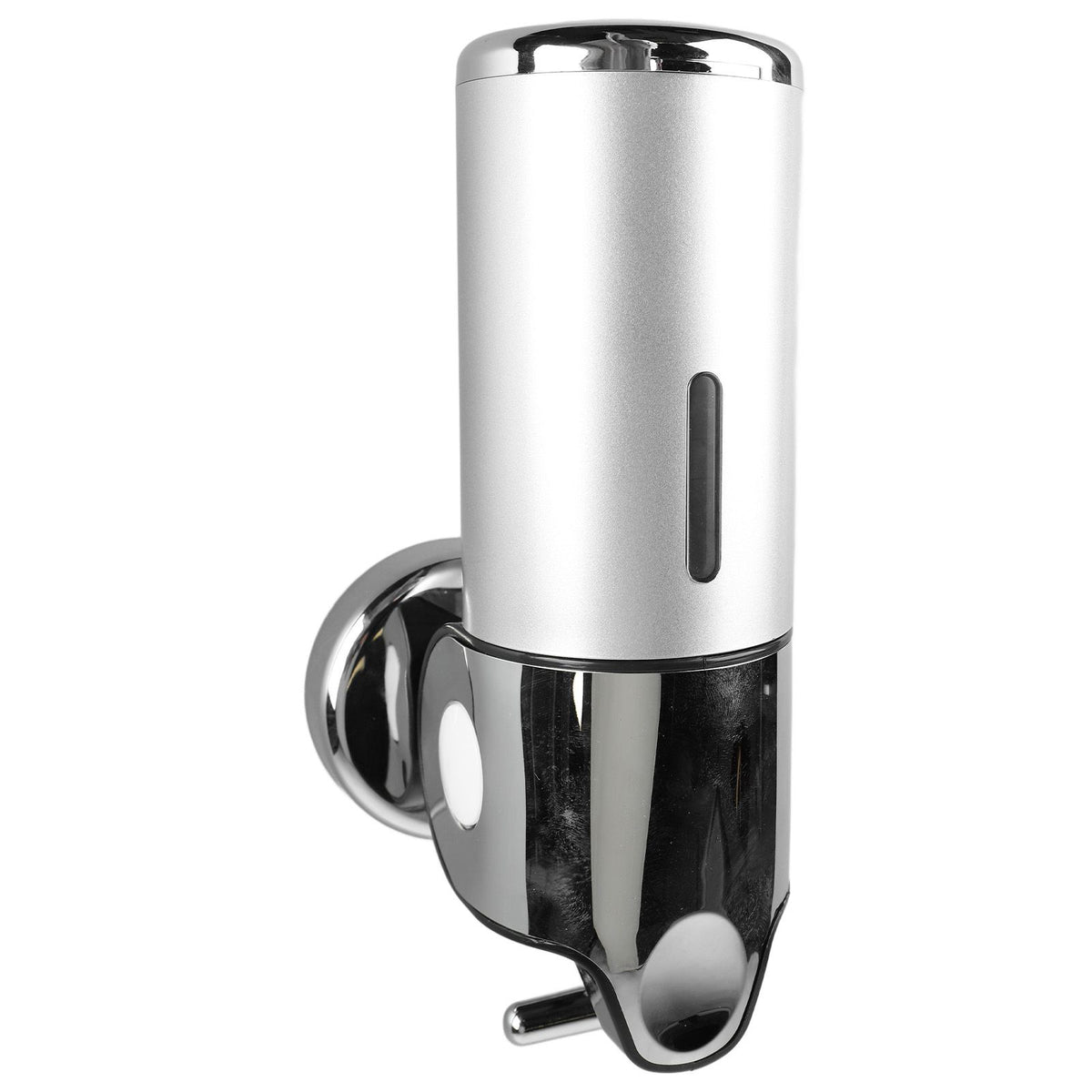 Wall Mounted Soap Dispenser Silver ABS Conditioner Body Wash Dispenser 500ml Soap Liquid Holder for Hotels Restaurants Home