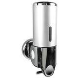 Wall Mounted Soap Dispenser Silver ABS Conditioner Body Wash Dispenser 500ml Soap Liquid Holder for Hotels Restaurants Home