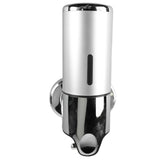 Wall Mounted Soap Dispenser Silver ABS Conditioner Body Wash Dispenser 500ml Soap Liquid Holder for Hotels Restaurants Home