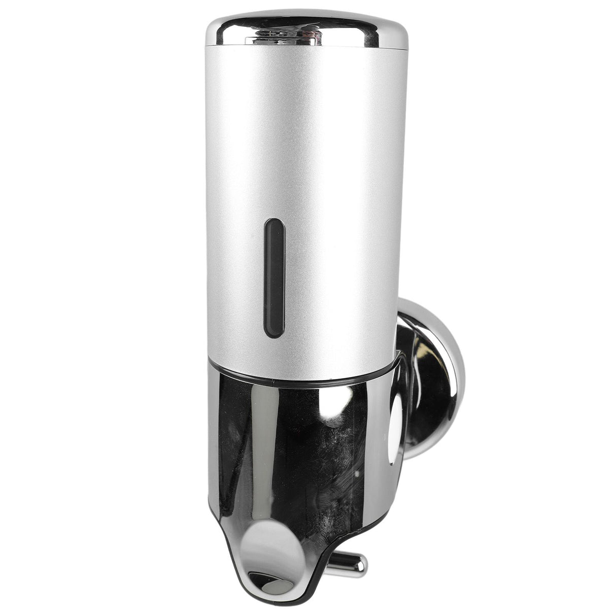 Wall Mounted Soap Dispenser Silver ABS Conditioner Body Wash Dispenser 500ml Soap Liquid Holder for Hotels Restaurants Home