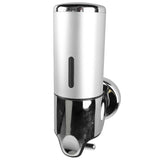 Wall Mounted Soap Dispenser Silver ABS Conditioner Body Wash Dispenser 500ml Soap Liquid Holder for Hotels Restaurants Home