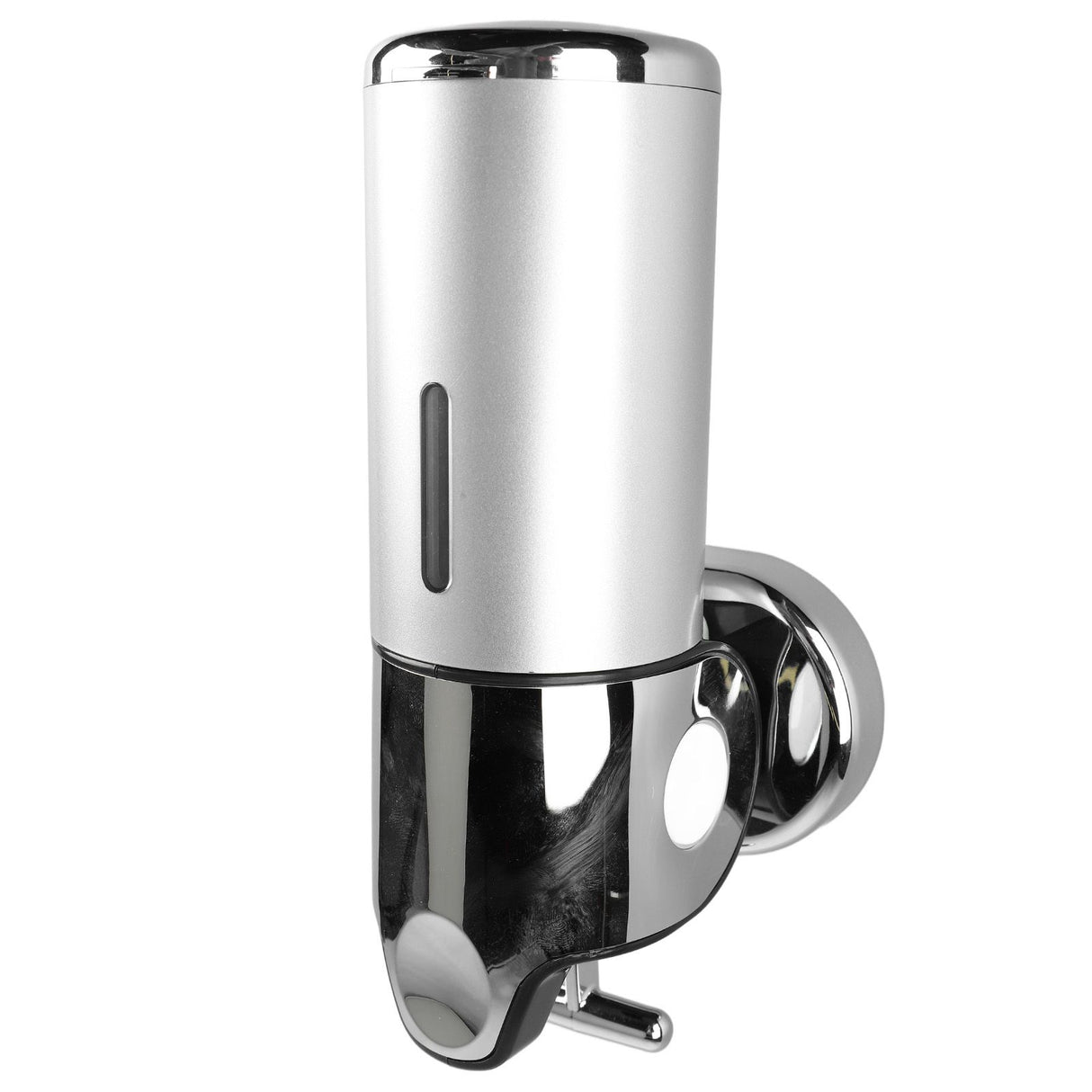 Wall Mounted Soap Dispenser Silver ABS Conditioner Body Wash Dispenser 500ml Soap Liquid Holder for Hotels Restaurants Home
