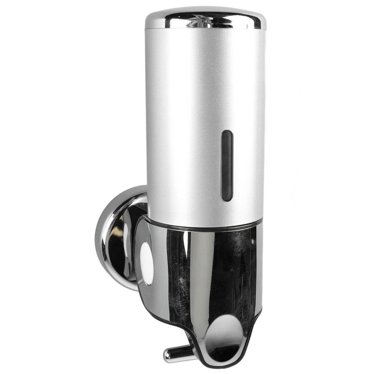 Wall Mounted Soap Dispenser Silver ABS Conditioner Body Wash Dispenser 500ml Soap Liquid Holder for Hotels Restaurants Home