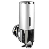 Wall Mounted Soap Dispenser Silver ABS Conditioner Body Wash Dispenser 500ml Soap Liquid Holder for Hotels Restaurants Home