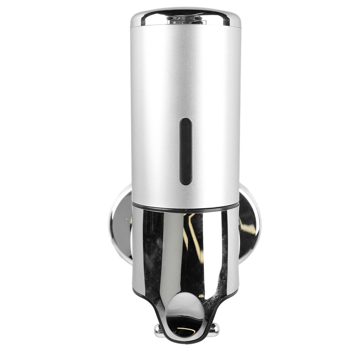 Wall Mounted Soap Dispenser Silver ABS Conditioner Body Wash Dispenser 500ml Soap Liquid Holder for Hotels Restaurants Home