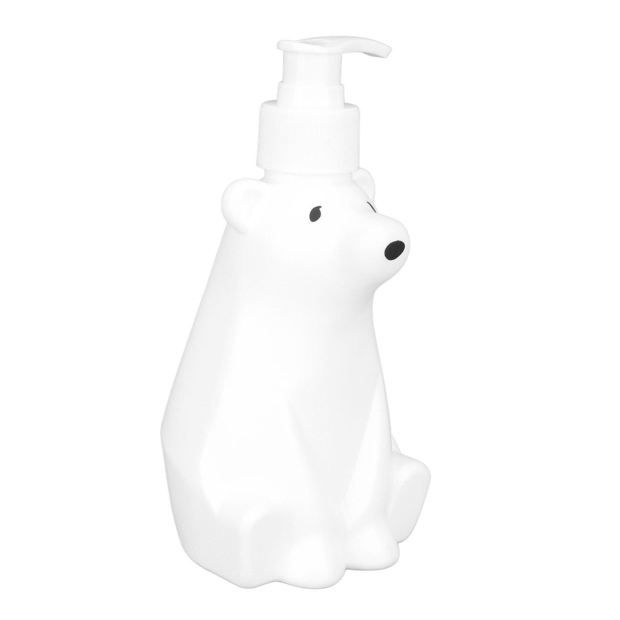 Shampoo Dispenser White Bear Style Pump Type Durable PP PE Widely Used Shower Bottles for Bathroom Washroom Toilet S(6.5x2.9in)