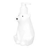 Shampoo Dispenser White Bear Style Pump Type Durable PP PE Widely Used Shower Bottles for Bathroom Washroom Toilet S(6.5x2.9in)