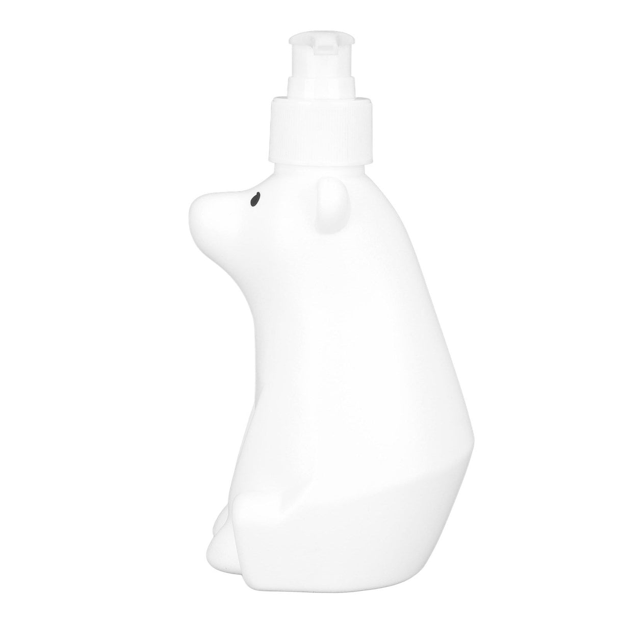 Shampoo Dispenser White Bear Style Pump Type Durable PP PE Widely Used Shower Bottles for Bathroom Washroom Toilet S(6.5x2.9in)