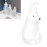 Shampoo Dispenser White Bear Style Pump Type Durable PP PE Widely Used Shower Bottles for Bathroom Washroom Toilet S(6.5x2.9in) - Extra Image