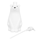 Shampoo Dispenser White Bear Style Pump Type Durable PP PE Widely Used Shower Bottles for Bathroom Washroom Toilet L(9.2x11.6in)