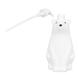 Shampoo Dispenser White Bear Style Pump Type Durable PP PE Widely Used Shower Bottles for Bathroom Washroom Toilet L(9.2x11.6in) - Low Angle