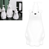 Shampoo Dispenser White Bear Style Pump Type Durable PP PE Widely Used Shower Bottles for Bathroom Washroom Toilet L(9.2x11.6in) - Extra Image